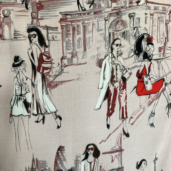 REDUCED!!Novelty prints, long sleeves blouse by “OUI” casual, work! Size 12 - Picture 9 of 17